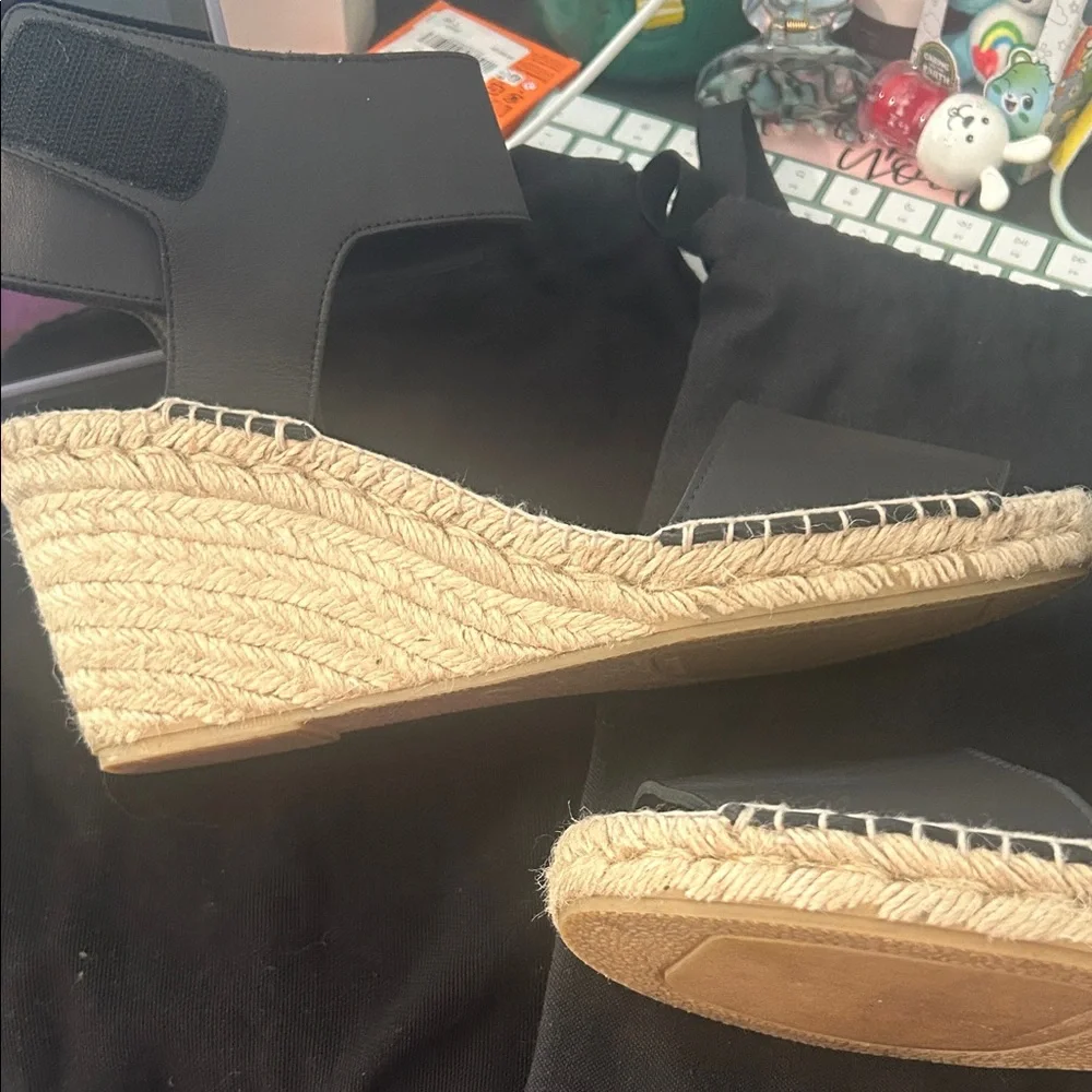 Vince Women's Black Espadrille Sandals Size 10 - Picture 7 of 10